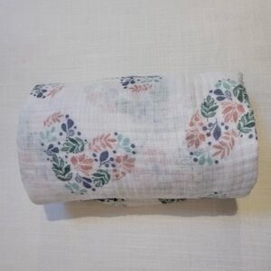 Aden + Anais Floral Hearts Muslin Swaddle Blanket